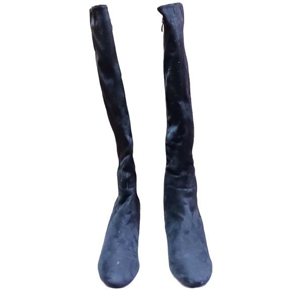 * NWOT EY Boutique black suede look Boots Size 10 - Picture 3 of 6